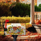 Fall Harvest Pumpkin Mailbox Covers Autumn Thanksgiving Magnetic Mailbox Cover Standard Size 21x18 Inches Farmhouse Fall Letter Post Mail Box Wraps for Garden Yard Outdoor Decor