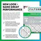 Filterbuy 24x24x1 Air Filter MERV 8 (MPR 700) Dust Defense Replacement (6-Pack), Electrostatic Pleated HVAC AC Furnace Filters, Made in USA (Actual Size: 23.38 x 23.38 x 0.75)
