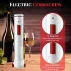Rechargeable Electric Wine Opener | Electric Corkscrew Wine Bottle Opener With Foil Cutter | Gift for Wine Lovers (white)