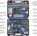 jar-owl Home Tool Kit Tool Set 146 Pieces Metric Household Hand Tool Kit，Auto Repair Tool Set with Portable Toolbox for Homeowner, Diyer, Handyman