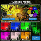 Solar Color Changing Spot Lights Outdoor Waterproof Colored RGB Solar Powered Landscape Lights for Yard 7 Lighting Modes Multicolor Solar Spotlights for Pathway Garden Outside (10 Pack)