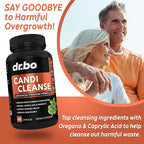 Candi Cleanse Support Supplement Pills - Anti Overgrowth Supplements for Women & Men - Extra Strength Balance Control Probiotic Complex Cleanser - Natural Oral Herbal Oregano & Caprylic Acid Capsules