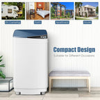 Casart Washing Machine Portable Washer W/ 7.7 Lbs Weight Capacity Washer and Dryer Full Automatic Washing Machine (Blue&White)