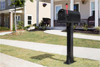 ARCHITECTURAL MAILBOXES Gibraltar Mailboxes Arlington Large Capacity Galvanized Steel Textured Black, Post-Mount Mailbox, AR15B000