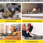 40'' Magnetic Bubble Level, 40 inch, with 180°/45°/90° Angles 800MM Level-1000mm