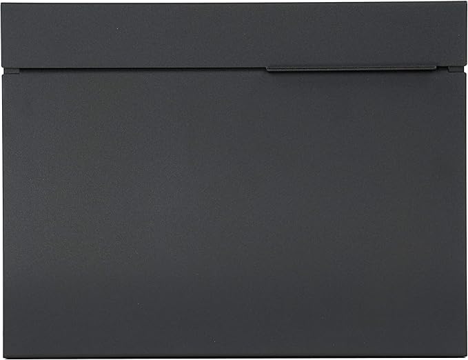 Vsons Modern Design Mailbox, Wall-Mount Mailbox Vsons Design Mitch B (Aluminum Black Powder Coated) (Black) (Black with Numbers)