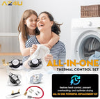 For Whirlpool LER5620KQ1 LER4634JQ1 LER4634PQ0 LER7646EQ2 LER3624EQ1 LER4634EQ2 LER8858EQ1 WED5300VW0 WED4800XQ3 WED5100VQ0 LER4634EQ0 LER4634JT0 LER3624EQ0 Replaces Thermostat And Thermal Fuse