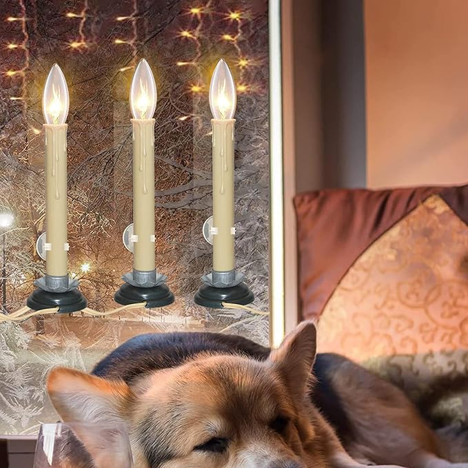 25 Pack Candelabra Replacement Bulb, C26 Clear Torpedo Tip Replacement Lights Bulbs, 7 Watt Incandescent Night Light for Indoor Outdoor Electric Window Candle, Chandeliers, C7/E12 Candelabra Base