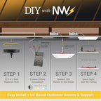 NUWATT 6" Fire Rated Recessed Light, 90 CRI Wafer Lights 6 Inch, 5CCT 2700K/3000K/3500K/4000K/5000K, 15W, Dimmable 1200LM, Wet & IC Rated LED Square Recessed Lighting, No Tenmat Needed, ETL, 6 Pack