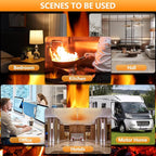 Carbon Monoxide Detectors, 2Pack 4-in-1 Natural Gas Leak Detector & Temperature/Humidity Monitor