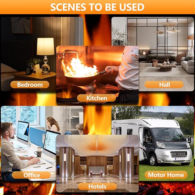 Carbon Monoxide Detectors, 2Pack 4-in-1 Natural Gas Leak Detector & Temperature/Humidity Monitor