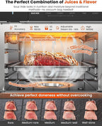 Nuwave Combi Steam Oven, Non-Toxic Stainless Steel Multi-Cooker with Air Fry, Steam, Sous Vide, Toast & More, 50-450°F Precision, 120 Presets, Moisture Control, Programmable, Easy to Clean