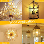 E12 Candelabra Bulb 40 watt Equivalent, E12 LED Bulb Dimmable Chandelier Light Bulbs, B10 Candle Light Bulbs 2700K Soft White, 90+CRI, 400LM, Cear Glass, 12 Pack