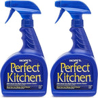 HOPE'S Perfect Kitchen Cleaner Spray - 32 Oz No-Residue All Purpose Cleaning Spray - Multisurface Degreaser for Counters, Stoves, Microwaves, and More - Pet and Home Safe - Pack of 2