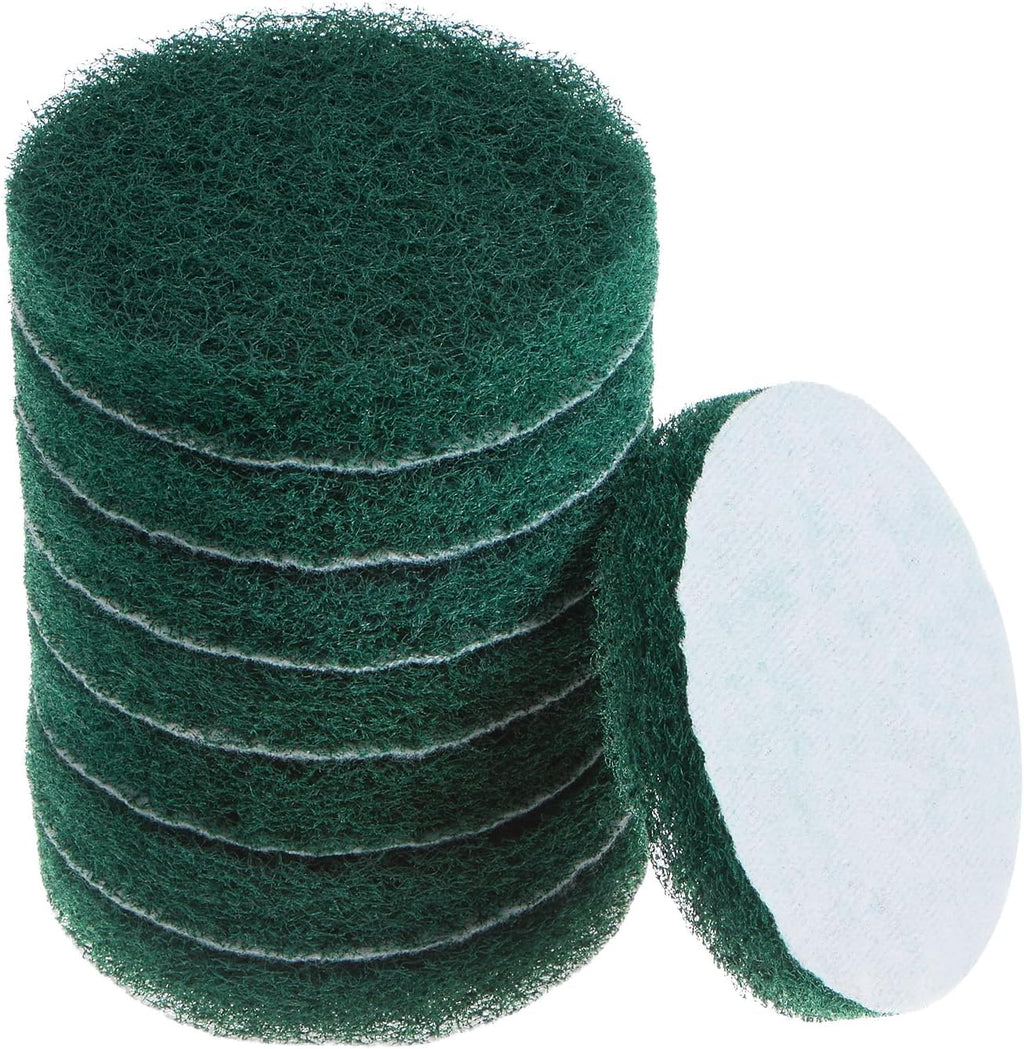 HARFINGTON 8pcs Drill Power Brush 4 Inch Tile Scrubber Scouring Pads 150-240 Grit for Bathroom Kitchen Household Cleaning