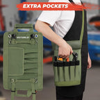 Roll Up Tool Bag, Gifts for Men Dad Husband Him Christmas, Mens Stocking Stuffers, Portable Tools Storage for Men, Heavy Duty Tool Organizer W/Detachable Pouches for Electrician Mechanic Carpenter