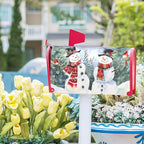 Kawani Winter Magnetic Snowman Trees Snow Mailbox Covers - Standard Size 21x18 Inch - Xmas Holiday Post Letter Box Cover for Garden Yard Decor