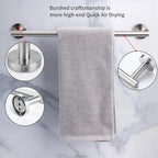 Cilee 10 Piece Brushed Nickel Bathroom Accessories Set, 16 inch Brushed Nickel Bathroon Hardware Set Towel Bar Ring Toilet Paper Holder Robe Towel Hook SUS304 Stainless Steel