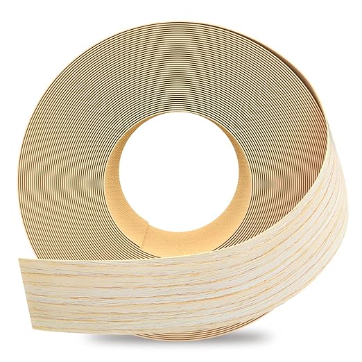 GSCIT Club Oak Edge Banding, 1 1/2 inch x 250ft roll of Veneer Edge Banding - Pre-glued Flexible, Real Wood Tape for Cabinet Repair & Furniture Restoration