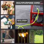 Iron Forge Cable 10 Gauge Extension Cord 10 ft with 3 Outlets Pigtail, 10/3 Heavy Duty Extension Cord with Multiple Outlets for Outdoor & Indoor, 15 AMP Great for Major Appliance, UL Certified