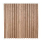 OUTWATER 1' x 4' Solid White Oak Flexible Tambour Sheet with 3/4" Half Round Slats, Unfinished & Flexible