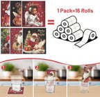 Christmas Swedish Dishcloths for Kitchen, 6PCS Black Girl and Santa Swedish Dish Cloths Gift Set, Reusable Washable Absorbent Dish Towel for Xmas Home Cleaning(7.8 X 7 Inches)