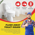 Qualihome Front Mount Chrome Toilet Handle Replacement Kit with 2 Inch Universal Toilet Flapper Replacement Kit and Stainless Steel Toilet Flapper Chain