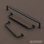 Alzassbg 6 Pack Matt Black Cabinet Handles, 10 Inch(254mm) Hole Centers Arch Modern Cabinet Pulls Kitchen Cabinets Hardware for Cabinets and Drawers AL3503MB