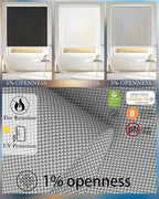 Motorized Blinds with Remote Cordless Automatic Motorized Shades Custom Blinds for Windows Smart Curtains Compatible with Alexa Google Home(Solar Grey,W60 x H72in)