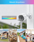 ZOSI 5MP 8CH Wired PoE Security Camera System with Audio, 4pcs Outdoor PoE Cameras, Night Vision, H.265+ 8 Channel 5MP 3K Home NVR with 1TB HDD for 24/7 Recording, No ISED is Provided