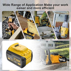 2Packs 12.0Ah Replacement for Dewalt 20V 60V Battery Compatible with Dewalt 20V/60V Battery DCB609 DCB606 DCB612 Series Power Tools (Yellow)