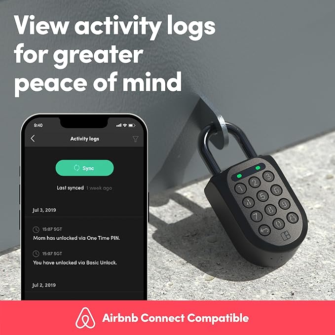 igloohome New Smart Padlock 2 (SP2) 2-Pack, The Toughest Smart Padlock – Generate Access from Anywhere with The Mobile app (iOS/Android) – No WiFi Needed, Waterproof & Rechargeable