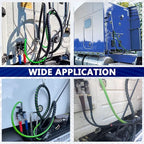 15 FT Semi Truck Air Line Kit Straight Heavy Duty Air Line Hoses with Gladhands, Handles, Holder and 16" Tender Spring Kit for Trailer Truck Tractors Parts