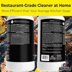Commercial Grill and Oven Cleaner 32Oz Concentrate 1pk. Heavy-Duty Fast-Acting Degreaser Solution Removes Carbon, Grime, Burnt Food and Oil for Griddles Fryer Baskets and Kitchen Cooking Surfaces.