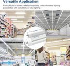 8ft T8 LED Bulbs 40W 80W Equivalent, 6000k Cool White 4000LM, FA8 Single Pin Tube Light, Dual-End Power Ballast Bypass, T8 T10 T12 Fluorescent Replacement, Clear Cover ETL Listed, 20-Pack