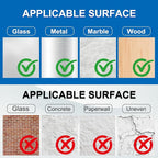 Window Weather Sealing Tape 2 Inch x 33 FT Weather Stripping Residue-Free Clear Window Insulation Caulk Tape for Doors Windows and Shower Glass Gaps Bathroom