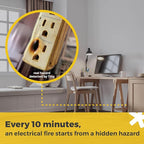 Electrical Fire Prevention Sensor & Service - Residential Use Only - 12 Months of Required Service Included - Home Fire Safety