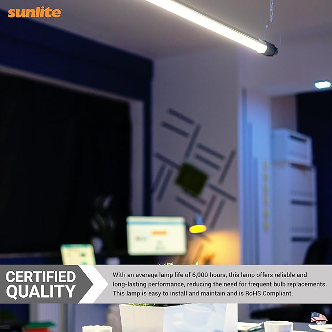 Sunlite 21-Inch F13T5/CW T5 Linear Fluorescent Lamp, 13 Watts, 850 Lumens, 4100K Cool White, Miniature G5 Bi-Pin Base, ROHS Compliant, High Performance Straight Tube, 10 Pack