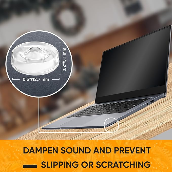 64 Self Adhesive Cabinet Door Bumpers – Sticky Clear Silicone Rubber Pads for Furniture Drawers, Kitchen Cabinets, Decor, Wall Protection – Vellax