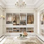 Unikito Closet System, 8.2FT Closet Organizer with 6 Wooden Drawers, Hanging Rods, Adjustable Shoe Rack and Cube Storage, Easy Assembly Wardrobe Tower, Set of 4, White