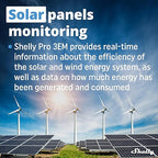 Shelly Pro 3EM (400A) | Wi-Fi & LAN, 3-Phase Smart Energy Meter | 2-Way Consumption | Home Automation | Bluetooth Gateway | Compatible with Alexa & Google Home | No Hub Required | Solar Panels