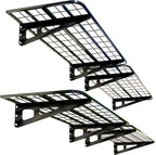 4-Pack 2x4ft Garage Wall Shelving, 4 Shelf Total 16 ft(L) Garage Shelving Wall Mounted, Heavy-Duty Storage Shelves, Perfect for Holding Storage Bins, Sporting Goods, Tools, and More Space-Saving