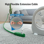 K KASONIC - 12-Feet 3 Outlet Extension Cord, UL Listed, 16/3 SJTW 3-Wire Grounded, 13 Amp 125 V 1625 Watts, Multi-Outlet Indoor/Outdoor Use, Green