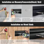 WORKPRO Garage Tool Organizer Wall Mount, Garage Organization Garden Tool Rack Holder System, 64-Inch 4 Rails with 8 Heavy Duty Adjustable Hooks for Hanging and Storage