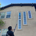 30 Foot High Ceiling Fan Duster with 6-24 Foot Extension Pole, Extendable Reusable Cobweb, Feather, Window Cleaning Squeegee Kit