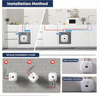 YALICE Electric Tank Water Heater, 4 Gallons Under Sink Instant Hot Water Heaters, 1500W, 110-120V, Electric Mini Tank Water Heater Compact Design for RV, Kitchen, Food Truck, Wall or Floor Mounted