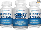 Kidney Shield 120 Caps Kidney Supplement to Support Normal Kidney Function and Support Kidney Health for Kidney Cleanse Omega 3 - (3 Pack)