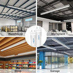 T8 LED Tube Light Bulbs 4 Foot 20W 40W Equivalent 5000K Daylight 2000LM, T8 T10 T12 Fluorescent Replacement, Dual-end Powered Ballast Bypass, Frosted Cover ETL Listed for Garage 16-Pack