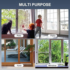 DIIG Sliding Door Security Bar 2packs, 17.7-50.5inch Adjustable Locking Window Safety Bar with Rubber Tips,Diameter 1inch Window Security Bar for Home Apartment (Black 2Packs)