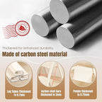 GameGem 4 Step Ladder Folding Step Stool, Foldable Ladder with Ergonomic Heightened Top Grip, Tall Step Ladder with Widened Anti-Slip Pedal for Closet, 330Lbs Load, Fold Thin and Tight, Cream White